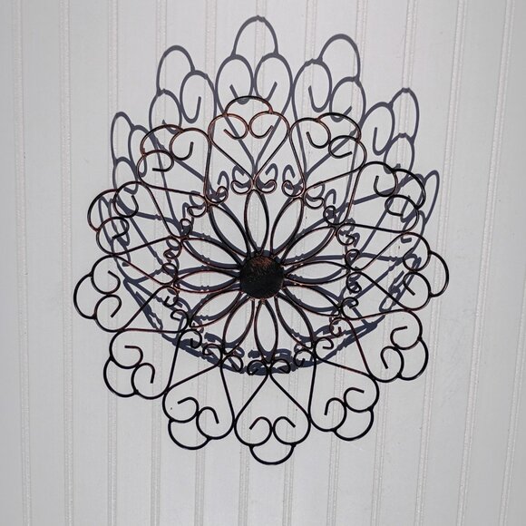 Metal Wire Fruit Bowl Bread Basket Oil Rubbed Bronze Decorative Ornate Scroll - Picture 3 of 8